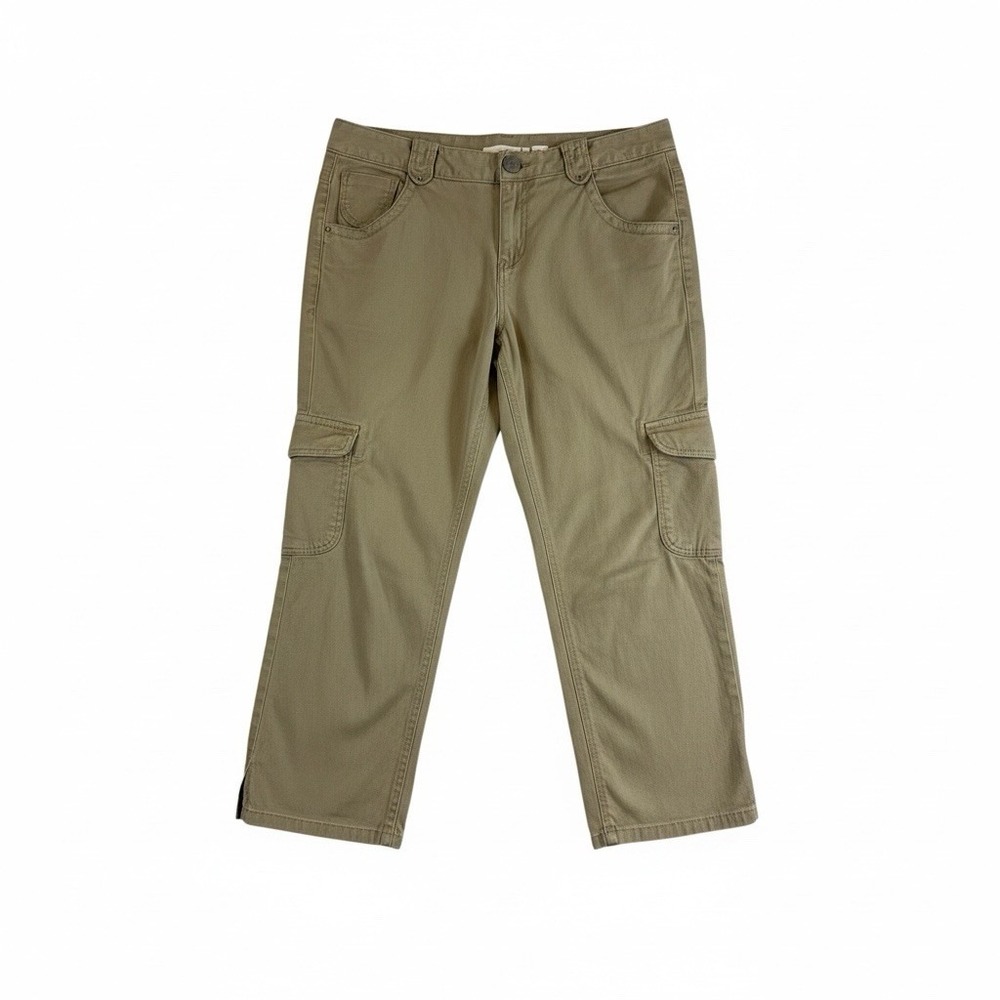 DKNY Capri/Cropped Pants Women Size 10 34X21 Khaki/Beige Stretch Chino 7-Pockets
